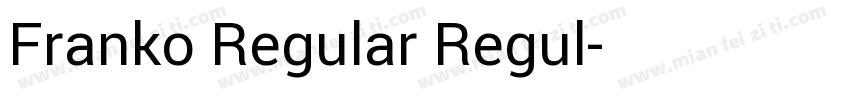 Franko Regular Regul字体转换